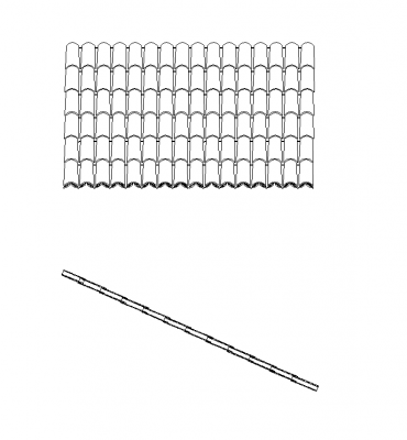 Clay tiles CAD detail