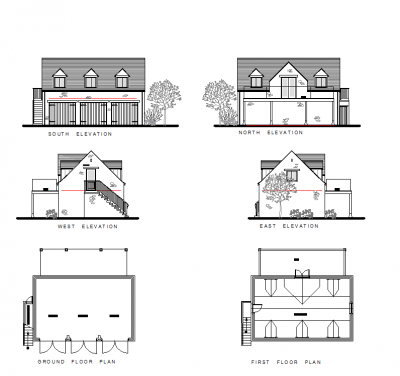 Garage design CAD drawing