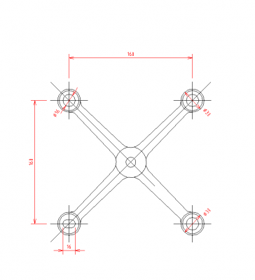 Glas Spinne Klammer CAD Block