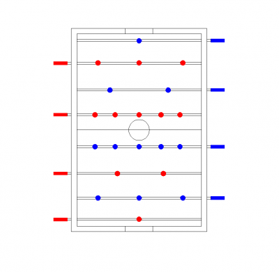 Table football DWG block