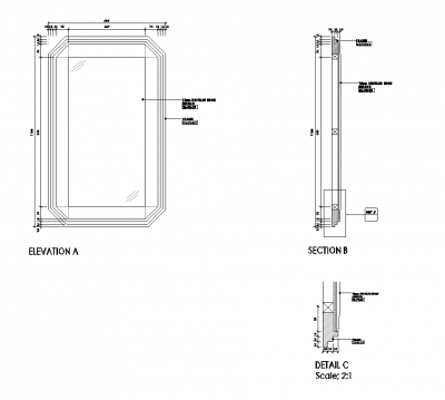 Bedroom mirror dwg