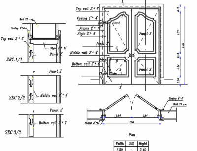 Door detail dwg