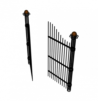 Modello 3DS Max di cancelli in ferro