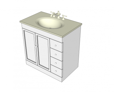 Vanity Unit Sketchup model 