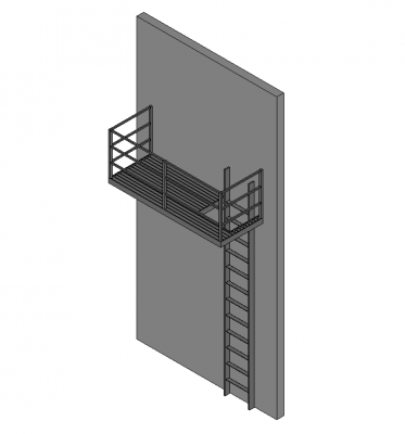 escalera de incendios escalera modelo de Revit