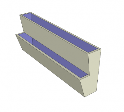 Double hanging planter Sketchup model 