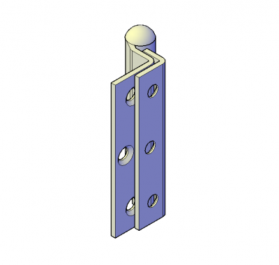 Blocco 3D DWG per cerniera