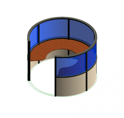 Circular office cubicle Revut family 