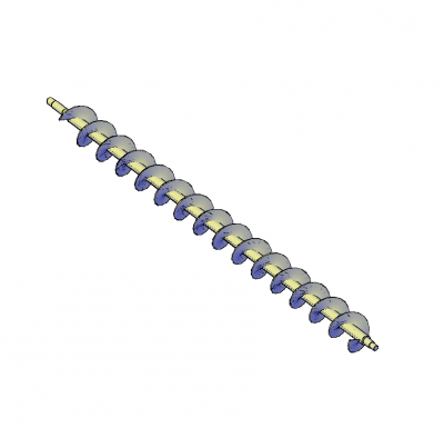 Schneckenförderer AutoCAD 3D-Modell