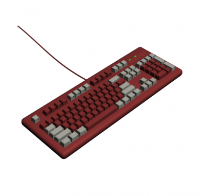 Mechanical keyboard 3DS Max model 