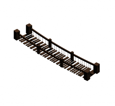 Holzbrücke 3D Max Block