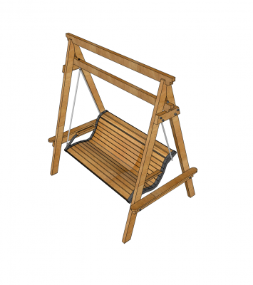 Bench Swing Sketchup-Modell