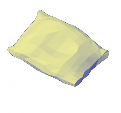 Bloque almohada 3D DWG