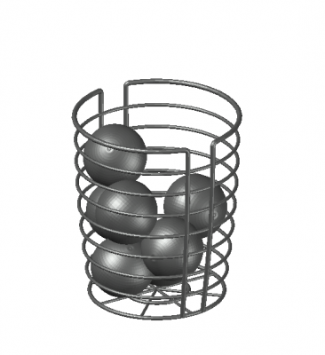 fruit bowl with a small size 3d model .dwg format