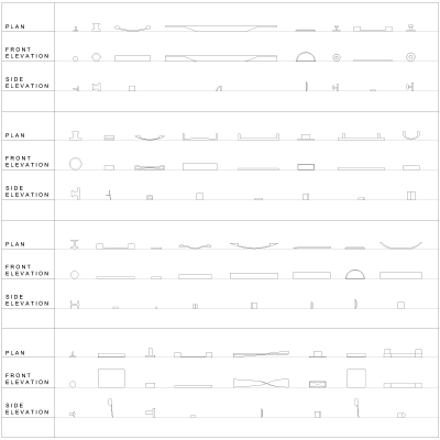 Küchenhandgriffe CAD-Sammlung dwg