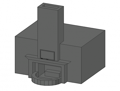 Modern Aesthetic designed ingle 3d model .dwg format