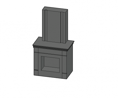 large simple design ingle 3d model .dwg format