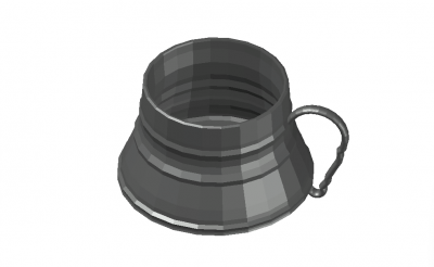 Medium sized mug designed 3d model .dwg format