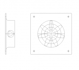 2D CAD Ventilation Fan - CADBlocksfree | Thousands of free AutoCAD drawings