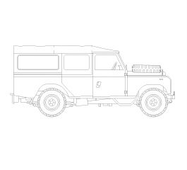 Land Rover defender LWB DWG block | Thousands of free AutoCAD drawings