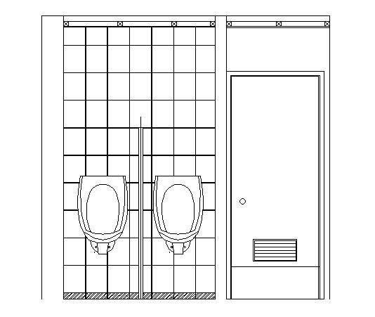 CAD block of urinal - cadblocksfree | Thousands of free AutoCAD drawings