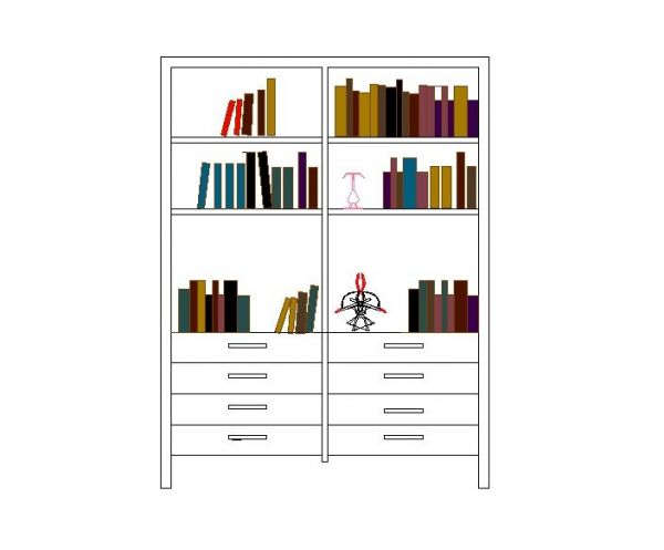 bloc CAD d'une bibliothèque | Thousands of free AutoCAD drawings