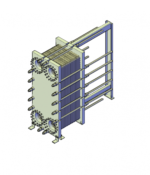 3D AutoCAD Plate Heat Exchanger - CADBlocksfree | Thousands of free CAD  blocks