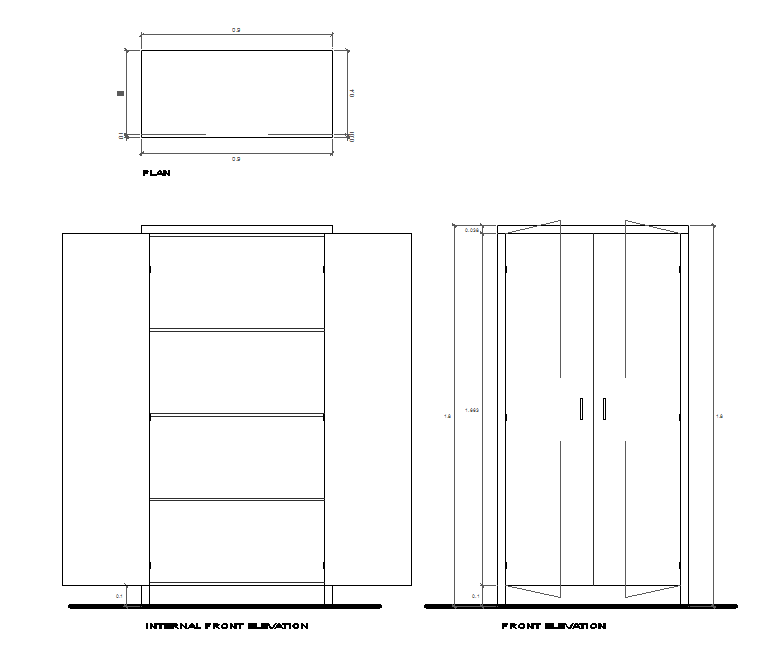 Almacenamiento dibujo CAD gabinete - CADblocksfree | Thousands of free  AutoCAD drawings