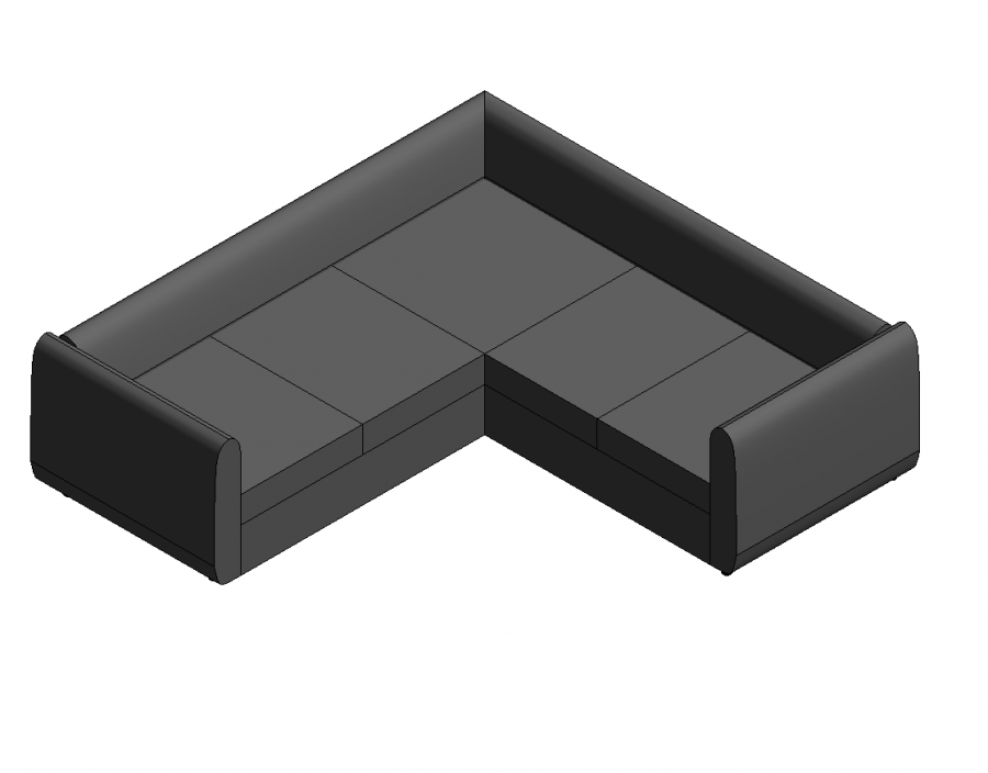 Corner sofa Revit model | Thousands of free CAD blocks