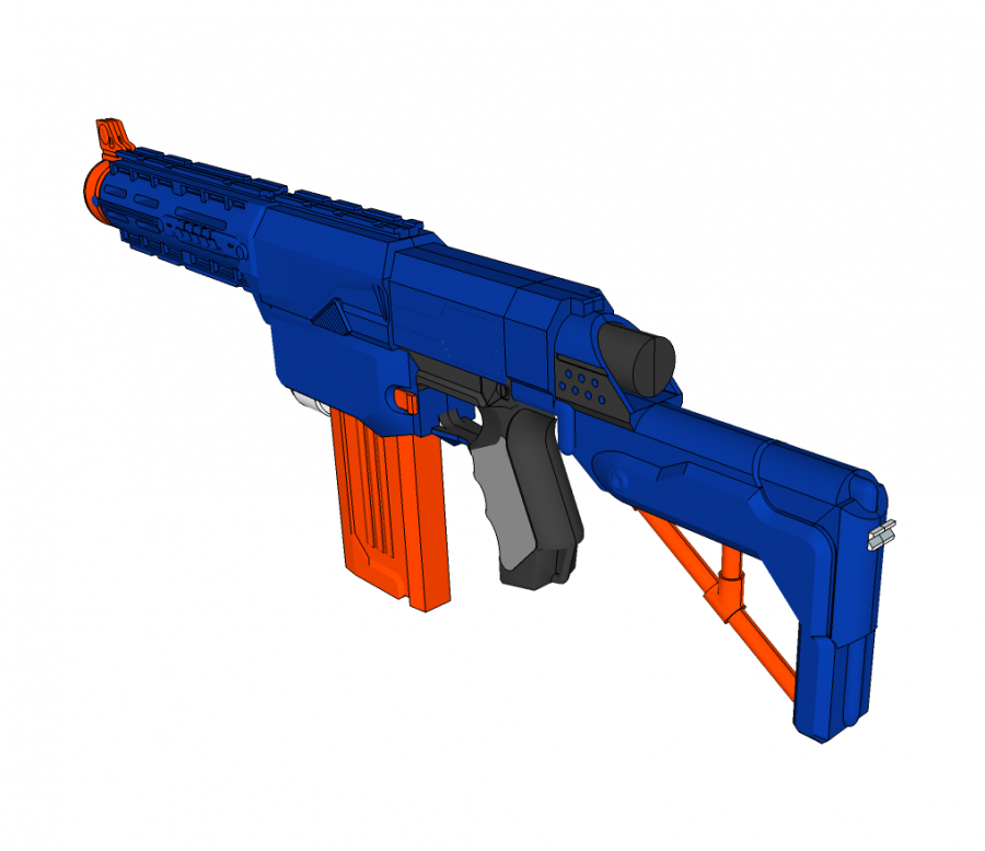 Nerf gun Sketchup model | Thousands of free AutoCAD drawings