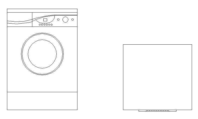 Washing machine CAD block - cadblocksfree | Thousands of free AutoCAD  drawings
