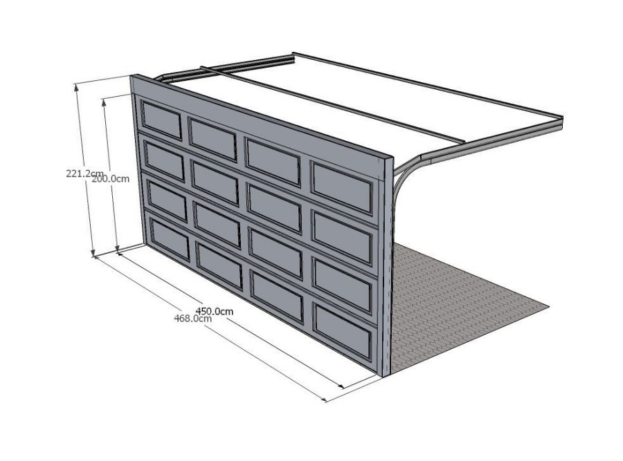 Dynamic garage door Sketchup model -CAD blocks free