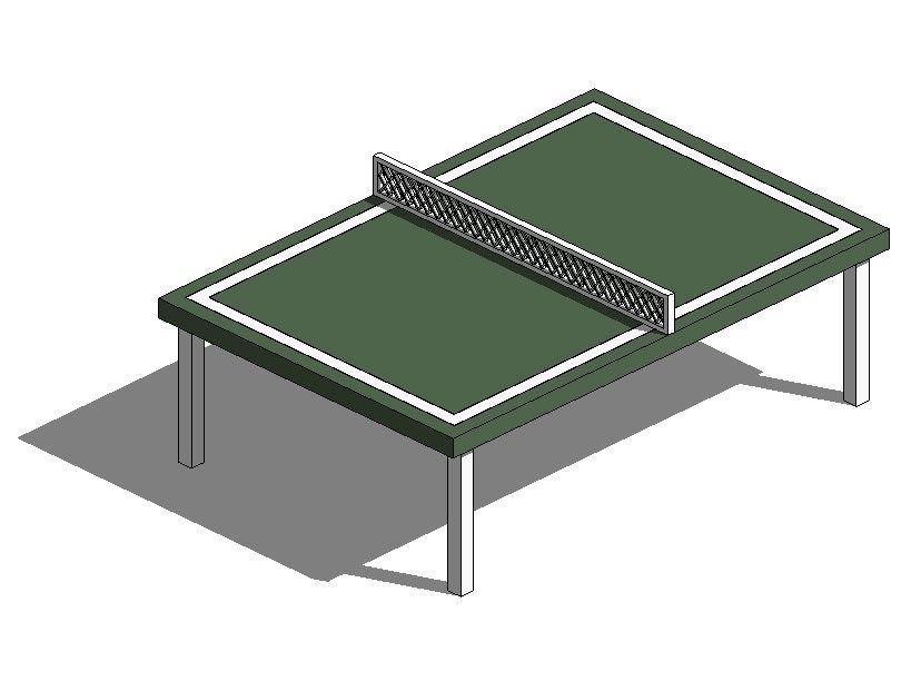 Mesa de ping pong bloque de Revit - CADblocksfree | Thousands of free CAD  blocks