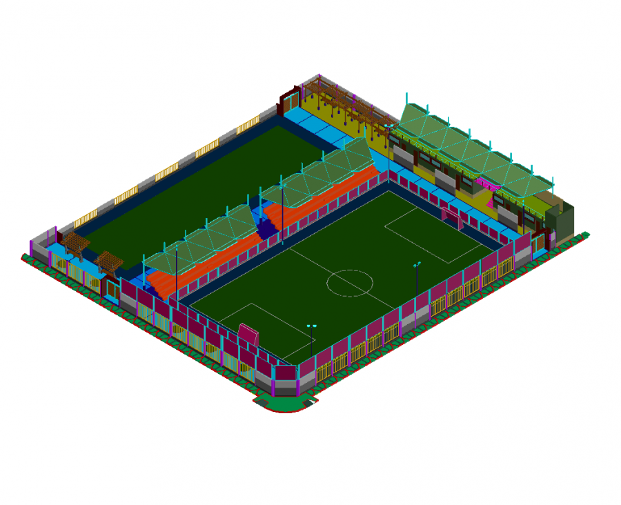 Disegno CAD gratuito per stadio da calcio - cadblocksfree | Thousands of  free AutoCAD drawings