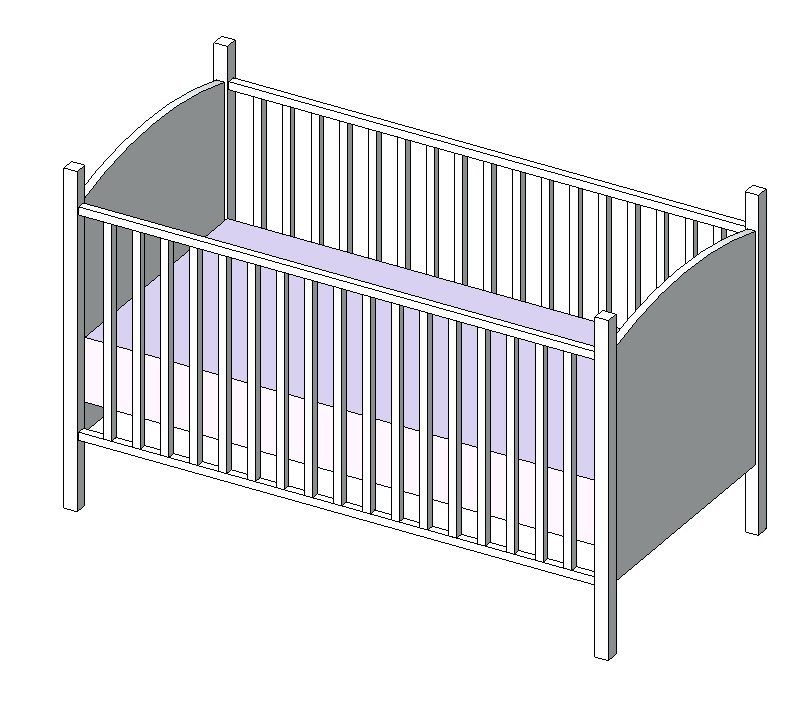 Crib Baby Bed Revit Family 1 | Thousands of free AutoCAD drawings