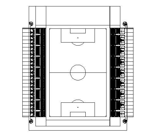 Disegno CAD gratuito per stadio da calcio - cadblocksfree | Thousands of  free AutoCAD drawings
