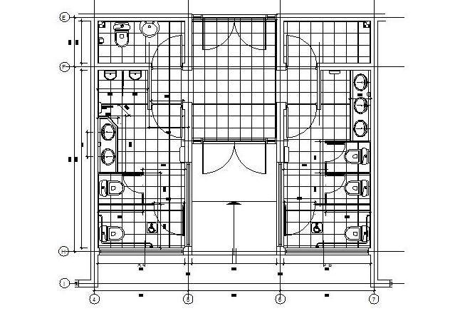 Public toilet CAD drawing - CADblocksfree | Thousands of free CAD blocks