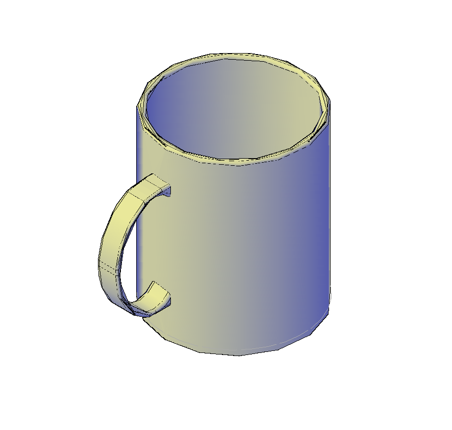 Coffee mug 3D CAD block - CADblocksfree -CAD blocks free