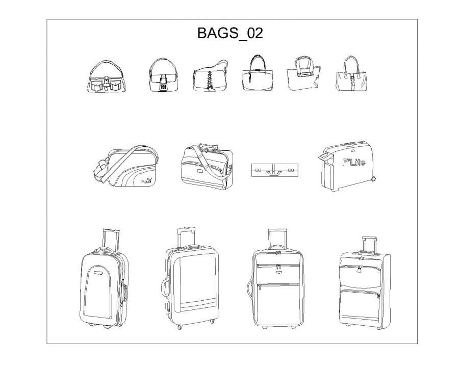 Bags in AutoCAD .dwg-2 | Thousands of free AutoCAD drawings