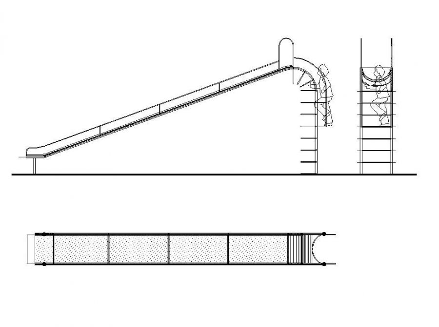 Cad Block Of A Playground Slide Cadblocksfree Thousands Of Free Cad