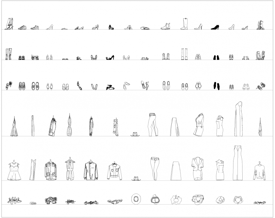 Ropa y zapatos colección CAD dwg. | Thousands of free AutoCAD drawings