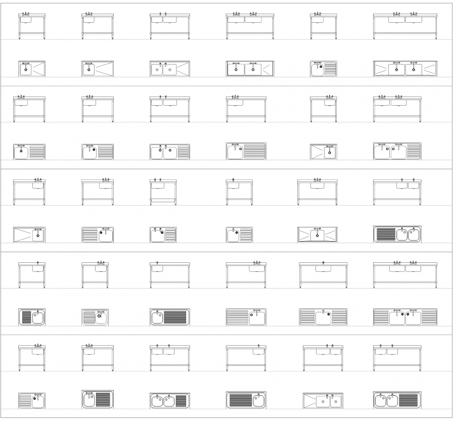 Lavelli commerciali CAD block dwg - CADblocksfree | Thousands of free CAD  blocks