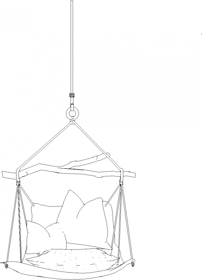 Hanging Chair Front Elevation dwg Drawing | Thousands of free AutoCAD  drawings