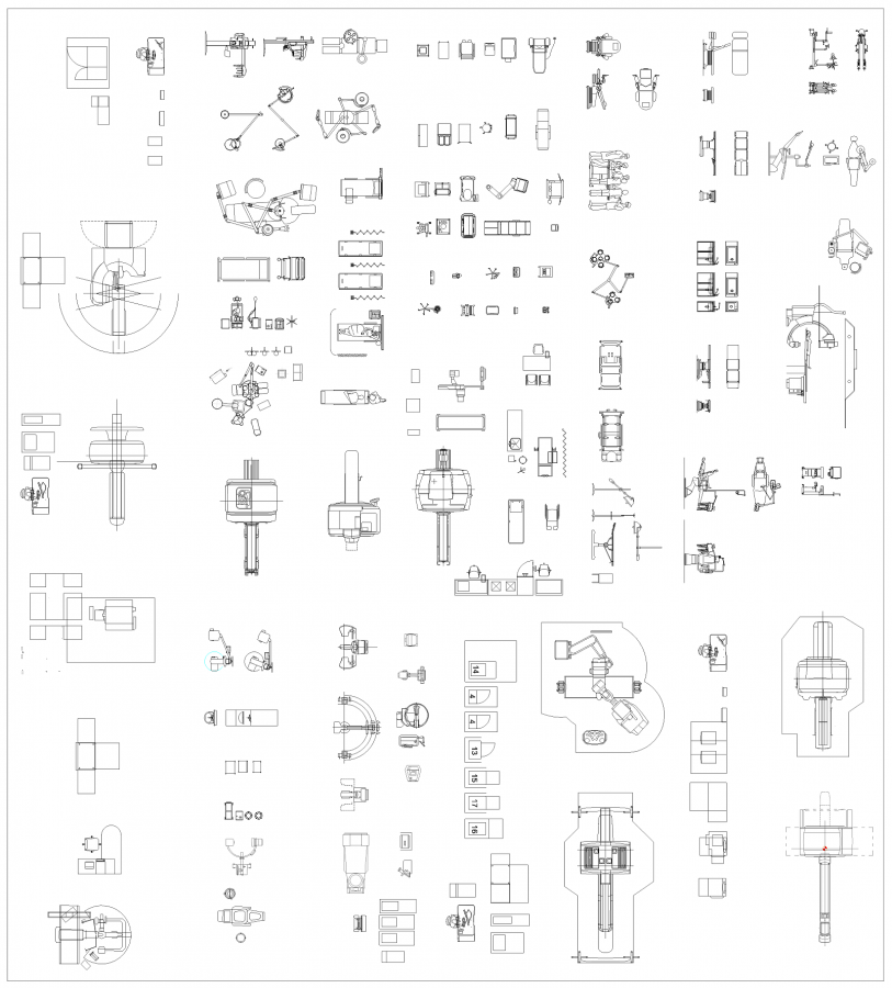 Mobiliário hospitalar coleção CAD blocos dwg | Thousands of free AutoCAD  drawings