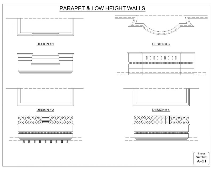 Parapet Walls for Balconies_1 .dwg | Thousands of free AutoCAD drawings