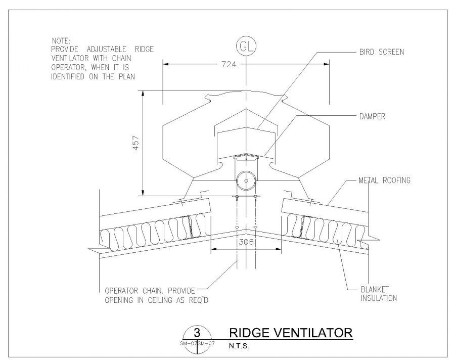 Ridge Ventilator .dwg | Thousands of free AutoCAD drawings