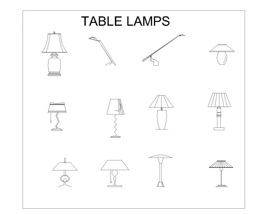 Lampe de table_1 .dwg | Thousands of free CAD blocks