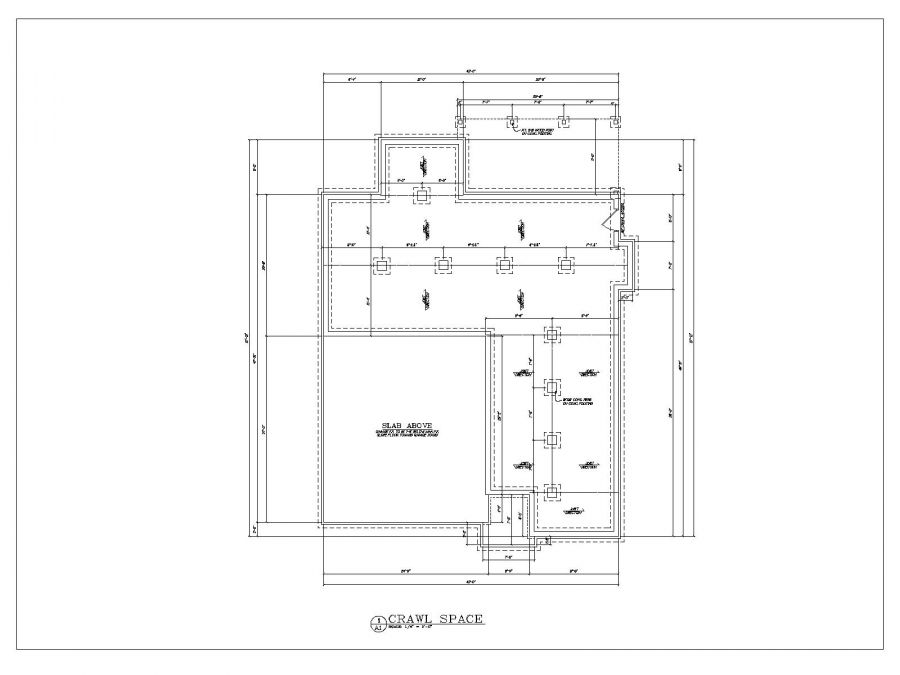 USA Smart House Design Crawl Space Plan .dwg -CAD blocks free