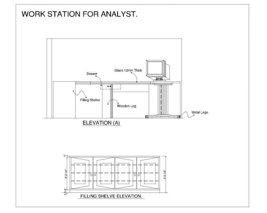 WORK STATION FOR ANALYST_ ELEVATIONS.dwg | Thousands of free AutoCAD  drawings