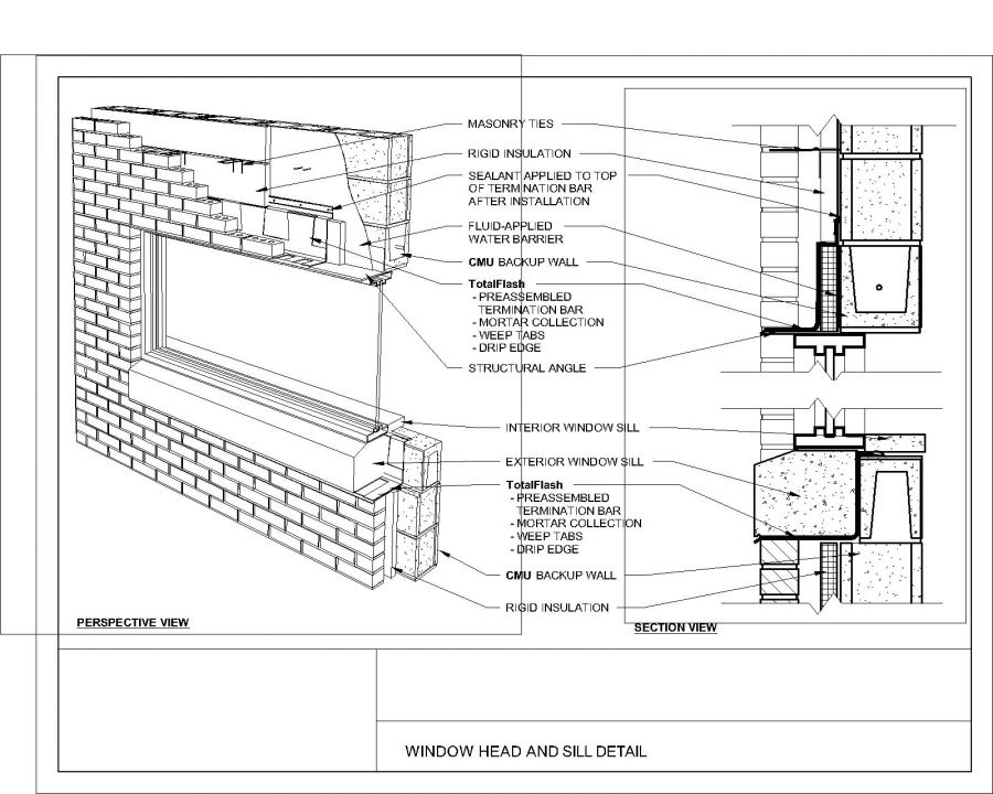 Window head & Sill Detail .dwg | Thousands of free AutoCAD drawings